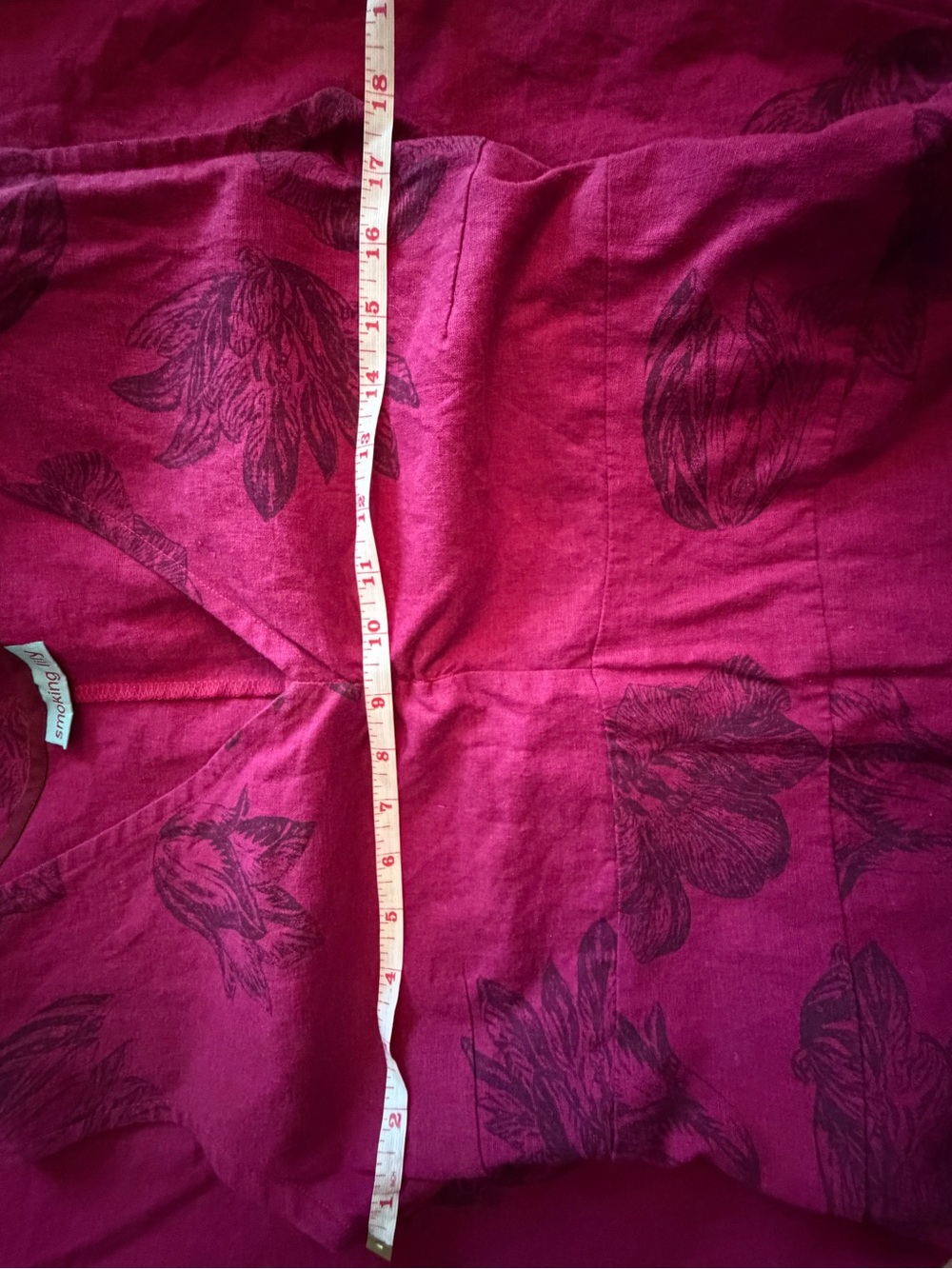 Smoking Lily Fuchsia Pink Linen Dress - Picture 11 of 11